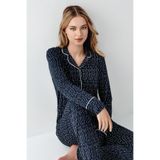 Arnetta Gömlek Pijama Takımı, M, AR3430-S-V1, Lacivert, kadın