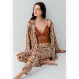 Arnetta Kadın Kahverengi 3lü Pijama Takım
