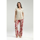 Arnetta Kadın Krem Pijama Takımı - S