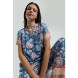 Arnetta Kadın Mavi Gömlek Pijama Takım