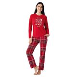 Arnetta Kadın Pijama Takımı, Kırmızı, XL Beden