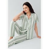 Arnetta Kadın Yeşil Gömlek Pijama Takım