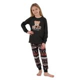Arnetta Kız Çocuk Antrasit Pijama Takımı, 2-3 Yaş, AR3461-C-V1, Gri, kız-çocuk
