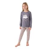 Arnetta Kız Çocuk Antrasit Pijama Takımı, 3-4 Yaş, AR3093-C-V1, Gri, kız-çocuk