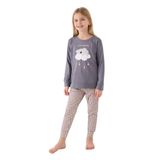Arnetta Kız Çocuk Antrasit Pijama Takımı, 6-7 Yaş, AR3093-C-V1, Gri, kız-çocuk