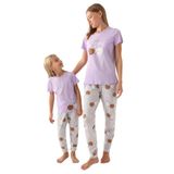 Arnetta Kız Çocuk Garson Kısa Kol Lila Pijama Takımı 2884 Lila 10-11