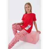 Arnetta Kız Çocuk Kırmızı Pijama Takım