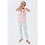 Arnetta Kız Çocuk Pembe Pijama Takım