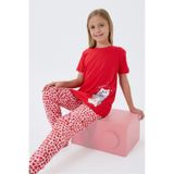 Arnetta Kız Çocuk Pijama Takım, 2-3 Yaş, AR3581-C-V1, Kırmızı, kız-çocuk