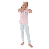 Arnetta Kız Çocuk Pijama Takım, 3-4 Yaş, AR3571-C-V1, Pembe, kız-çocuk
