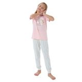 Arnetta Kız Çocuk Pijama Takımı, Kısa Kol, Açık Pembe, 2-3 Yaş