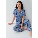 Arnetta Lacivert Gömlek Pijama Takım, S, AR3607-S-V3, Mavi, kadın