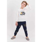 Arnetta Little Hoglet Krem Erkek Çocuk Uzun Kol Pijama Takımı - 5-6 Yaş