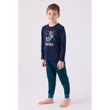 Arnetta Noel Winter Erkek Çocuk 4 Mevsim Kumaş Uzun Kol Pijama Takım - Lacivert - 5 - 6 Yaş