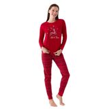 Arnetta Pamuklu Pijama Takımı, XL, AR3106-S-V1, Kırmızı, kadın