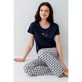 Arnetta Pijama Takım, 2XL, AR3555-S-V2, Lacivert, kadın