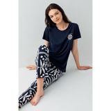 Arnetta Pijama Takım, 2XL, AR3565-S-V1, Lacivert, kadın