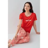 Arnetta Pijama Takım, 2XL, AR3611-S-V1, Kırmızı, kadın