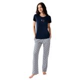 Arnetta Pijama Takım, 3XL, AR3555-S-V2, Lacivert, kadın