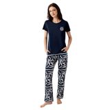Arnetta Pijama Takım, 3XL, AR3565-S-V1, Lacivert, kadın