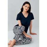 Arnetta Pijama Takım, 4XL, AR3605-S-V2, Lacivert, kadın
