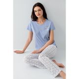 Arnetta Pijama Takım, 4XL, AR3617-S-V1, Mavi, kadın