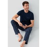 Arnetta Pijama Takım, 4XL, AR3679-S-V1, Lacivert, erkek