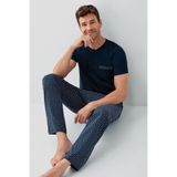 Arnetta Pijama Takım, S, AR3688-S-V1, Lacivert, erkek