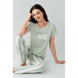 Arnetta Pijama Takım, XL, AR3588-S-V1, Yeşil, kadın