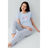 Arnetta Pijama Takım, XL, AR3598-S-V1, Mavi, kadın