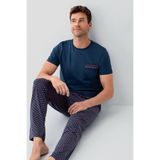 Arnetta Pijama Takım, XL, AR3684-S-V1, Lacivert, erkek