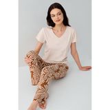 Arnetta Pijama Takımı, 3XL, AR3605-S-V1, Krem, kadın