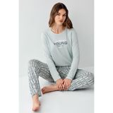 Arnetta Pijama Takımı, 4XL, AR3405-S-V1, Yeşil, kadın