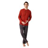 Arnetta Pijama Takımı, L, AR3506-S-V1, Kahverengi, erkek