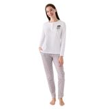 Arnetta Pijama Takımı, XL, AR3087-S-V1, Beyaz, kadın