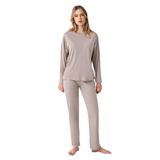 Arnetta Pijama Takımı, XL, AR3407-S-V3, Kahverengi, kadın