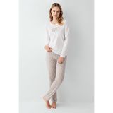 Arnetta Pijama Takımı, XL, AR3424-S-V2, Beyaz, kadın