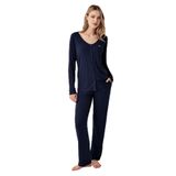 Arnetta Pijama Takımı, XL, AR3460-S-V1, Lacivert, kadın