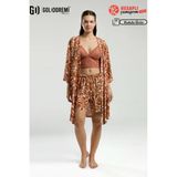 Arnetta Premium Seri Kadın Sabahlıklı İp Askılı Dantel Görünüm Büstiyerli Şortlu Kutulu Pijama Takım