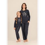 Arnetta The Pretty Princess Anne Kız Lacivert Uzun Kol Pijama Takım AR3731-A-V1 AR3731-A-V1