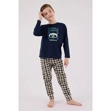 Arnetta Uzun Kol Erkek Çocuk Pijama Takım 3511 - Lacivert - 5 - 6 Yaş