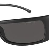 ARNETTE Erkek An4287 Titan II Dikdörtgen Güneş Gözlüğü, Mat Siyah/Koyu Gri, 65 mm