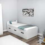 Arnetti Akser 90x190 Cm Yatak Uyumlu Tek Kişilik Karyola Beyaz