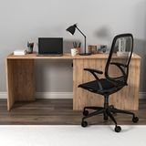 ARNETTİ Akser Geniş Dolaplı Çalışma Masası – Atlantik Çam Antrasit Bilgisayar Masası, Modern Tasarım