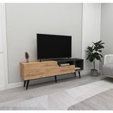 Arnetti Alba Modern Tasarım Kapaklı Tv Ünitesi Atlantik Çam Antrasit - Alba - Atlantik Çam - Antrasit