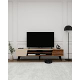 ARNETTİ Clara Raflı Dolaplı Tv Sehpası, Ceviz Bej - Clara