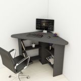 Arnetti Corner Köşe Çalışma Masası Bilgisayar Masası Yer Kaplamaz Ofis Masası, Antrasit - Corner