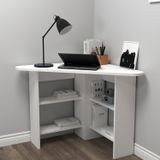 Arnetti Corner Köşe Çalışma Masası Bilgisayar Masası Yer Kaplamaz Ofis Masası, Beyaz - Corner