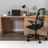 Arnetti Dolapli Calisma Masasi Akser Atlantik Cam & Antrasit