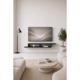 ARNETTİ Muson Duvara Monte TV Sehpası Antrasit | Raflı Modern TV Ünitesi ve Medya Konsolu